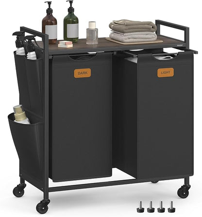 VASAGLE Laundry Hamper, Laundry Sorter Rolling Cart by Unknown