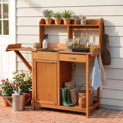 OOOK Potting Bench, Nordic Scots Pine Potting Table by OOOK