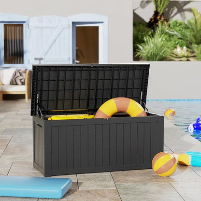 Heavy-Duty 270 Gallon Waterproof Deck Storage Box, Outdoor Storage - Image 2