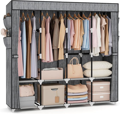 VTRIN Portable Closet for Hanging Clothes 67 Inch Wide Large Capacity Portable by VTRIN