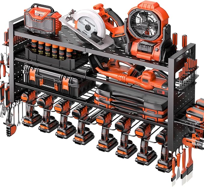 Large Power Tool Organizer Wall Mount, Heavy Duty Tool Organizer by SHOMEXTOL