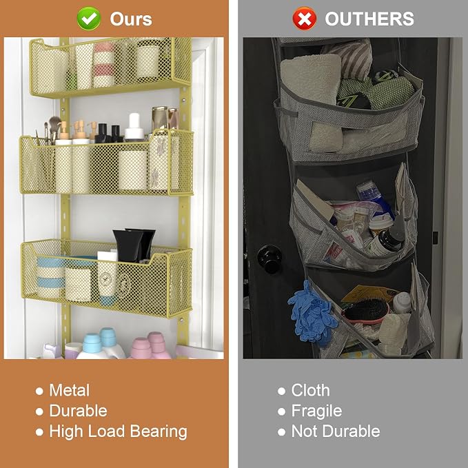 VyGrow Over The Door Organizer, Metal Door Organizer Hanging - Image 6