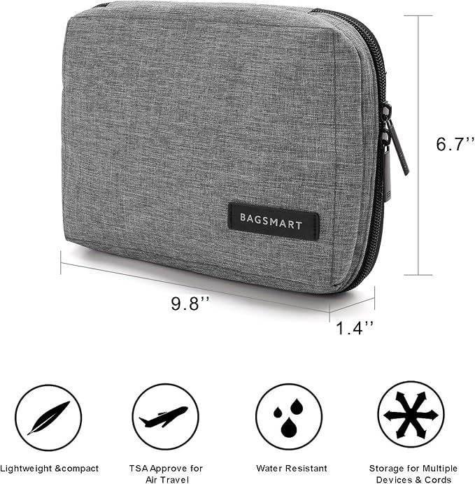 BAGSMART Electronics Organizer Travel Case, Small Cord Bag - Image 6