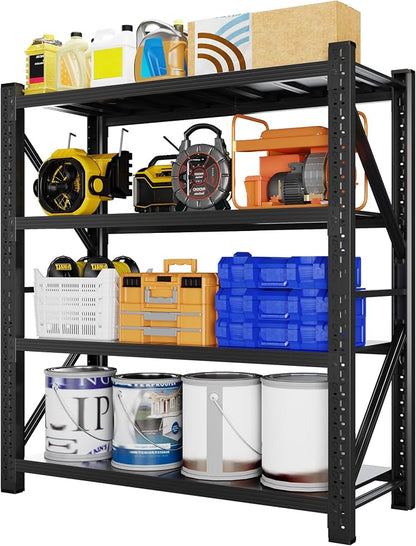 5000LBS Heavy Duty Garage Shelving 59" W Garage Storage Shelves 4-Tier Metal by Unknown