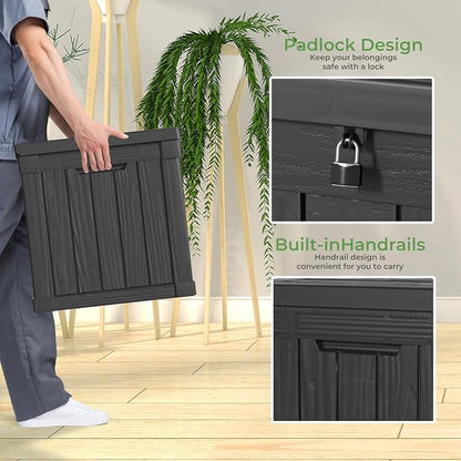 51 Gallon Outdoor Deck Box, Storage Lockable Waterproof Patio Furniture - Image 6