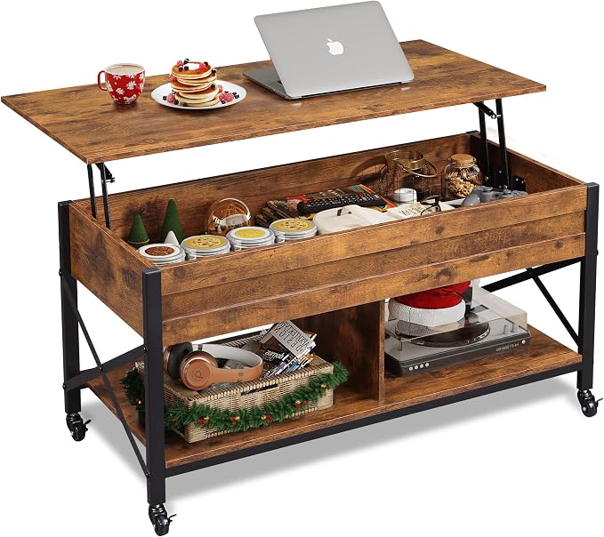 WLIVE Coffee Table, 41.3" Lift Top Coffee Table by WLIVE