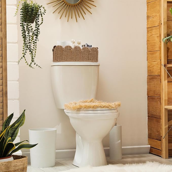 Storage Basket Wicker Baskets for Organizing Toilet Paper Storage Basket for - Image 3
