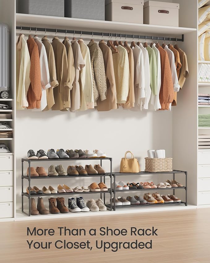 SONGMICS Shoe Rack, 6-Tier Shoe Organizer, Metal Storage Shelf, Upright or - Image 8