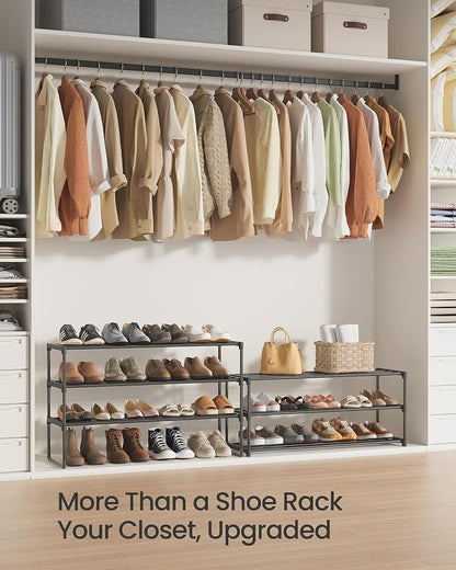 SONGMICS Shoe Rack, 6-Tier Shoe Organizer, Metal Storage Shelf, Upright or - Image 8