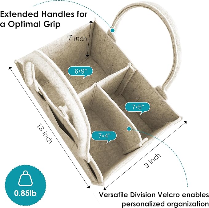 Cute Castle 2 Pack Diaper Caddy Organizer - Image 2