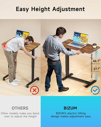 BIZUM Small Electric Standing Desk Bedside Table - Image 6