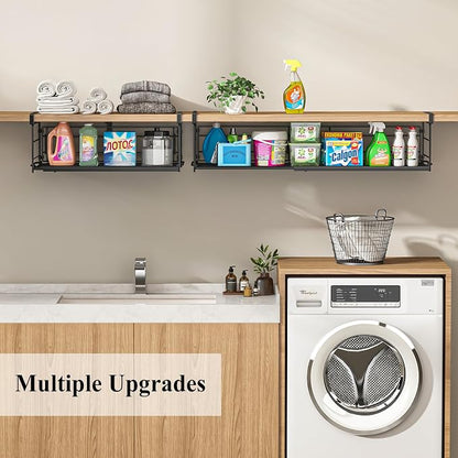 Expandable Under Cabinet Shelf, Extendable Under Shelf Storage - Image 5