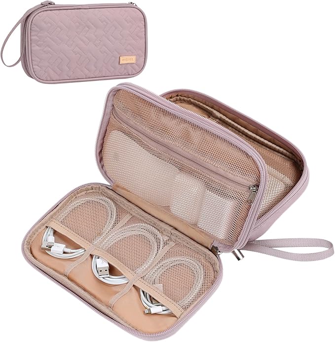 NISHEL Travel Cord Organizer Case, Double Layers Tech Electronic Bag, Essentials by NISHEL