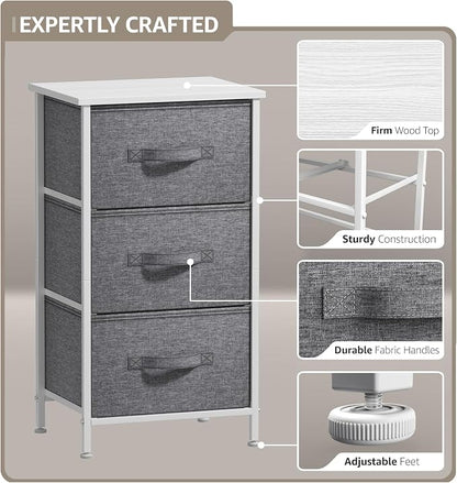 Sorbus Nightstand with 3 Drawers - Image 4