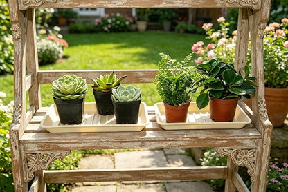 2 Pack Plastic Plant Tray Saucer Rectangular 24 Inch, Plant Trays Saucers - Image 6