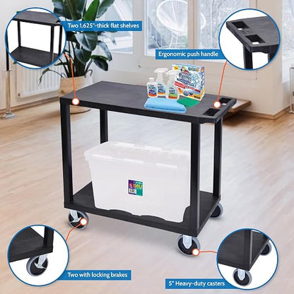 Luxor - 32" x 18" Cart - Two Flat Shelves - Image 3
