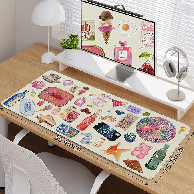 iCasso Office Desk Mat for Keyboard and Mouse, Large Mouse Pad, Desk Pad Mat - Image 2