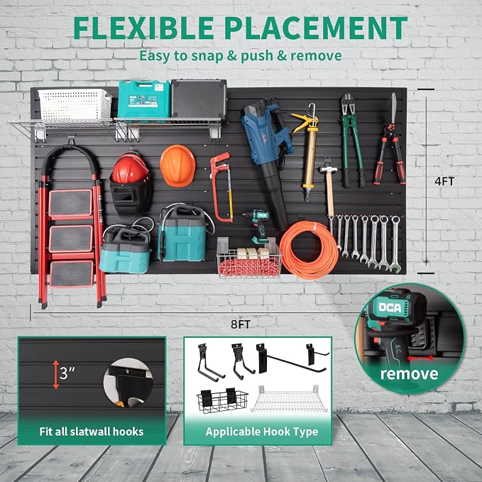 Slatwall Panel Garage Slat Wall Storage Systems - Image 4