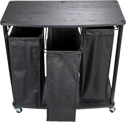 Household Essentials 3-Bag Laundry Sorter, Smooth Laminate Shelving, Sturdy - Image 4