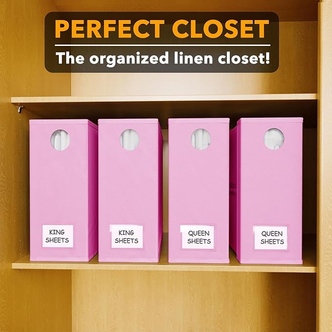 SpaceAid 4 Pack Bed Sheet Organizers and Storage, Foldable Sheet Organizer - Image 5