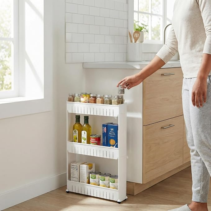 Lavish Home 3 Tier Shelf Rolling Cart - Image 2