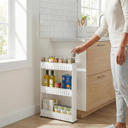 Lavish Home 3 Tier Shelf Rolling Cart - Image 2