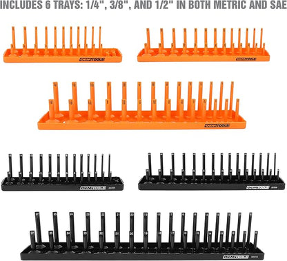 OEMTOOLS 22418 Magnetic Socket Organizer Set, 6-Piece Holder Set Includes 1/4" - Image 4