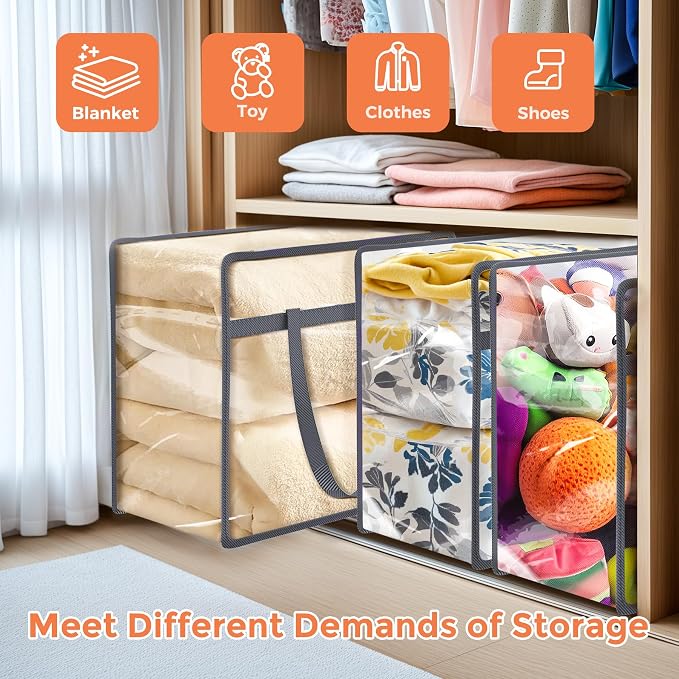 Budding Joy 6 Pack Clear Zippered Storage Bags - Image 4