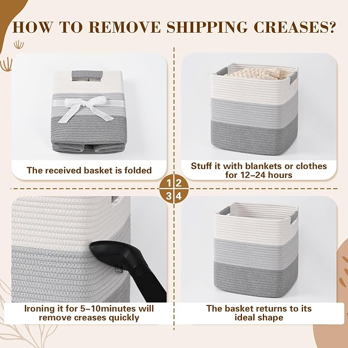 12 Inch Storage Cubes, 3 Pack Cube Storage Bins - Image 8