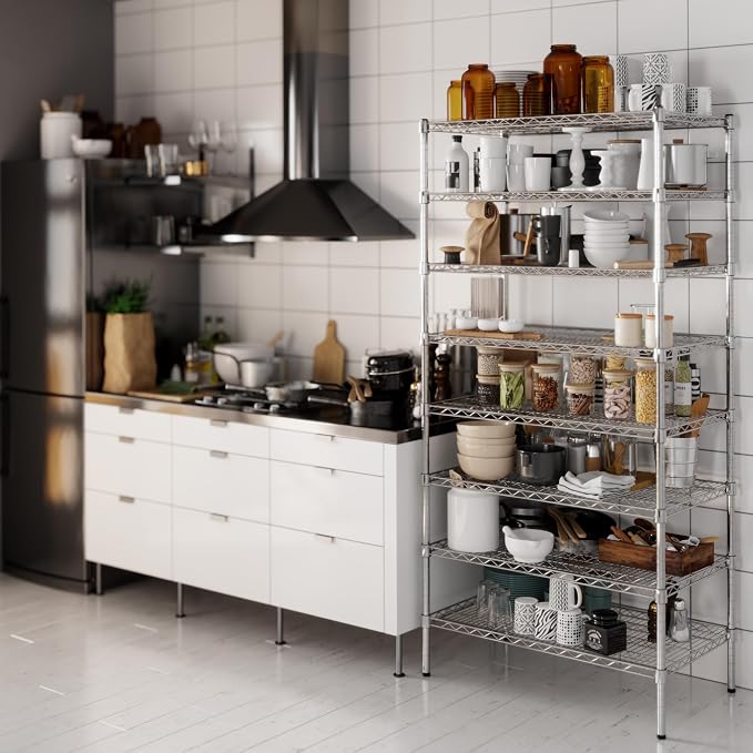 21" Deep x 36" Wide x 74" Height Wire Shelving Kit | 8-Tier | NSF Commercial - Image 2