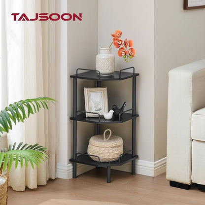 Tajsoon 3 Tier Corner Shelf Stand, Standing Corner Shelf Unit, Industrial - Image 9