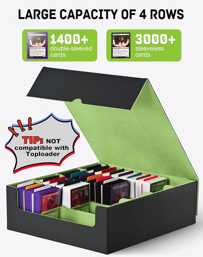 ZLCA Card Storage Box for MTG PTCG, Commander Deck Box Holds 3200+ Cards - Image 6