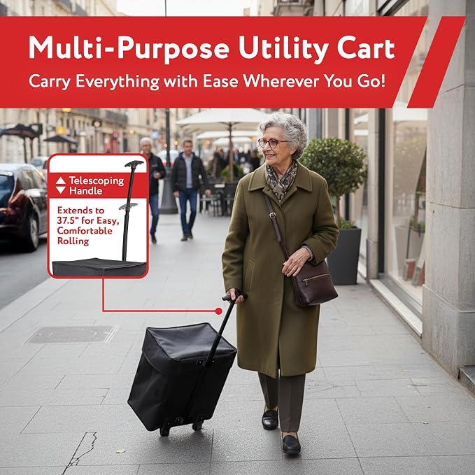 dbest products Smart Cart Rolling Multipurpose Collapsible Basket Scrapbooking - Image 2