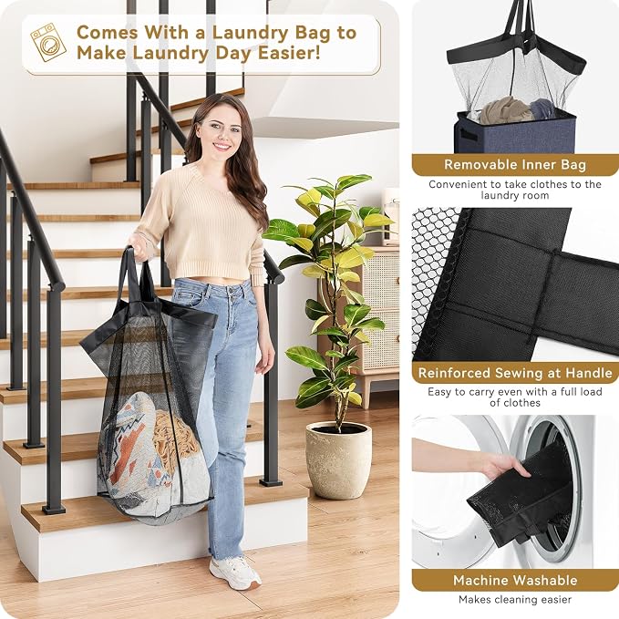 SOLEDI Slim Laundry Hamper - Image 4