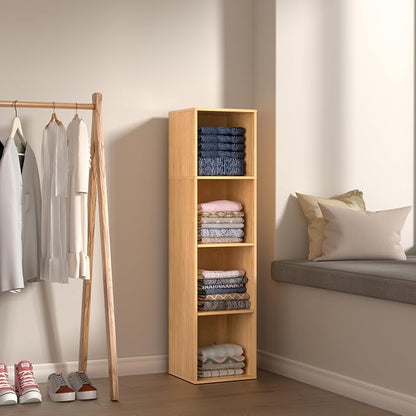 4 Cube Storage Organizer, 4 Tier Cube Bookcase Freestanding Storage Display - Image 7