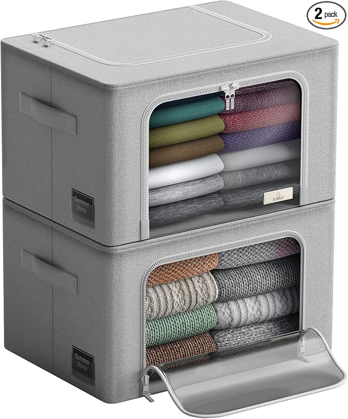 Storage Bins with Metal Frame by Sorbus