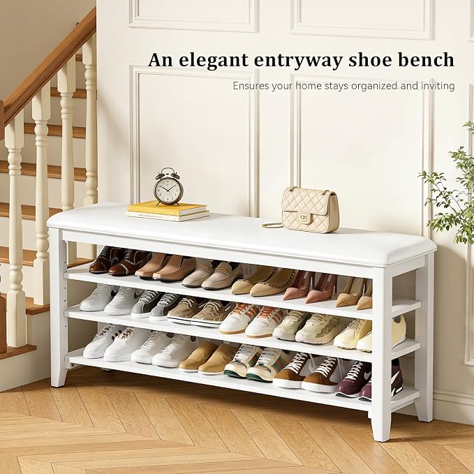 Taitiy Shoe Rack Bench Entryway Storage, Shoe Organizer Bench - Image 8