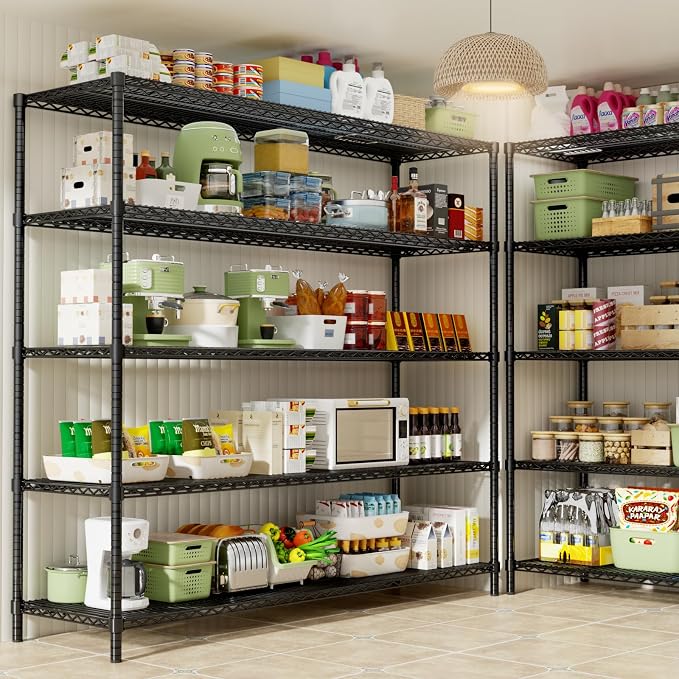 Storage Shelves Heavy Duty, 5-Tier Adjustable Metal Industrial Utility Shelf - Image 7