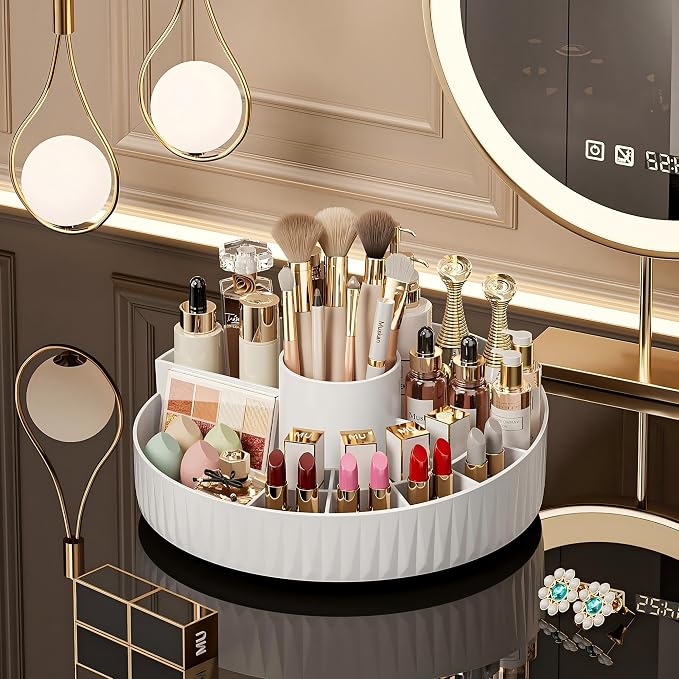 360° Rotate Makeup Organizer, Countertop Skincare Organizer, Large Capacity - Image 2