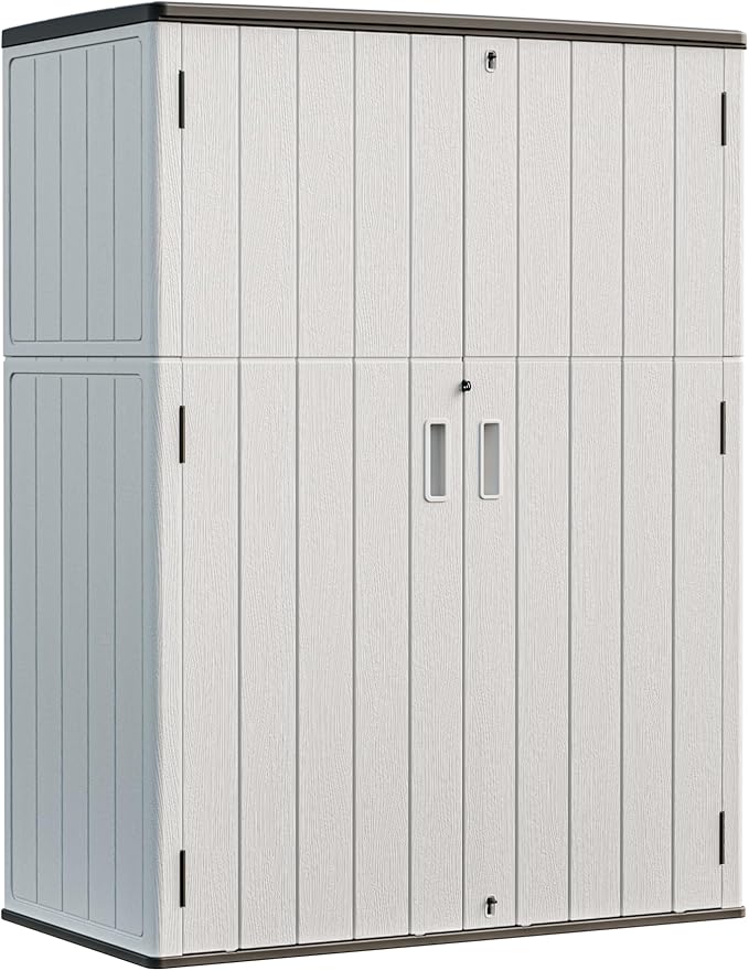 HOMSPARK Outdoor Storage Shed Weather Resistance, Patio Storage Cabinet by HOMSPARK