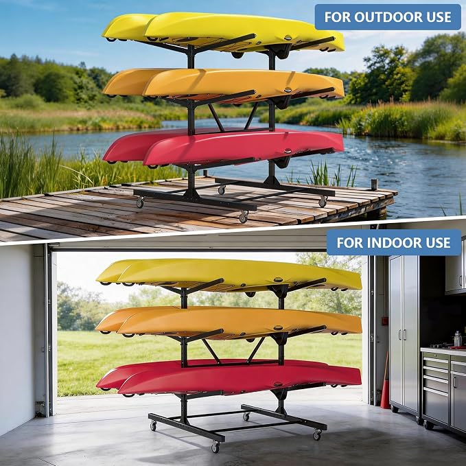 Kayak Storage Rack, Heavy Duty Freestanding Kayak Rack - Image 7