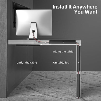 YECAYE 94.2in Cable Management, Cable Organizer, Adhesive Mount Cord Organizer - Image 3