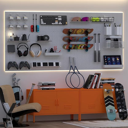 Pegboard, Metal PegBoard Panels, Steel Wall Pegboard, Metal Peg Board Wall - Image 5