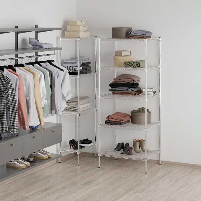 24" Deep x 30" Wide x 74" Height Wire Shelving Kit | 5-Tier | NSF Commercial - Image 7