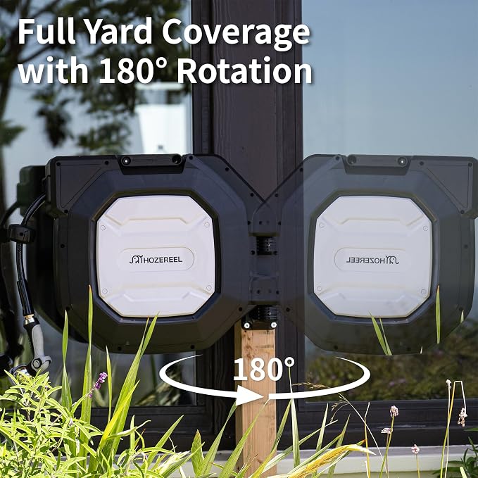1/2" x 100+6 FT Heavy Duty Retractable Garden Hose Reel by HOZEREEL, Outdoor - Image 7
