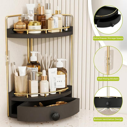 2-Tier Corner Bathroom Counter Organizer - Image 4