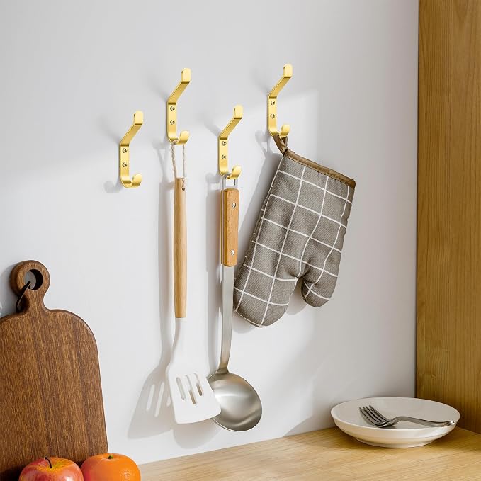 Coat Hooks Wall Mount for Hanging: 20LB Sturdy Hanger for Backpack, for Closet - Image 5