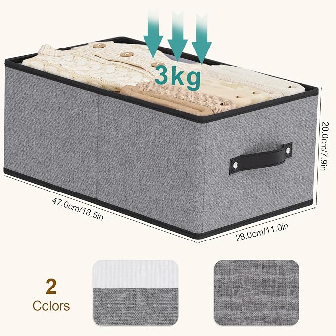 Foldable Storage Bins with Handles, Fabric Storage Cubes - Image 6