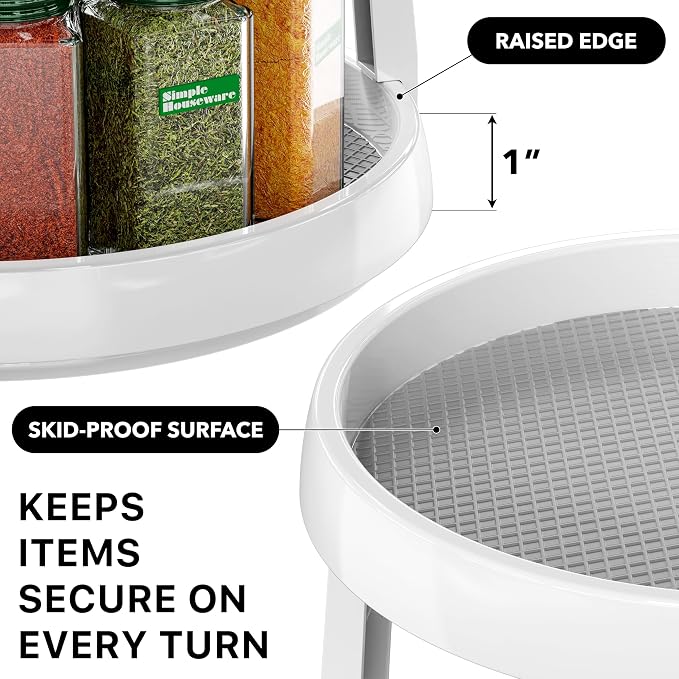 Simple Houseware 2-Tier Lazy Susan Spice Organizer - Image 4
