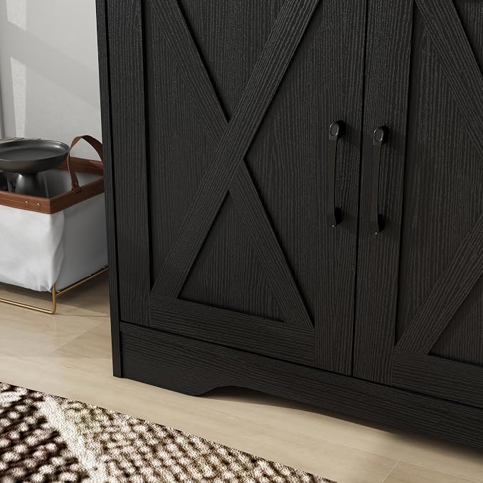 Panana Wooden Cabinet 1 Drawer and 2 Doors Storage Cupboard Coffee Bar - Image 6